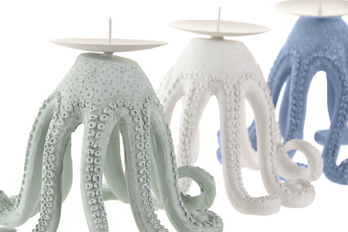 DKD Home Decor Portavelas de Resina Surtidas (Pack de 3)