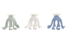 DKD Home Decor Portavelas de Resina Surtidas (Pack de 3)