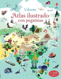 USBORNE, Atlas ilustrado con pegatinas