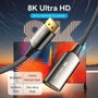 Vention HFNBC Adaptador DisplayPort Macho a HDMI Hembra 8K 60Hz 4K 120Hz Negro