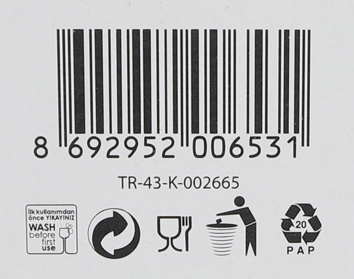 Lav Set de 6 Vasos de Vino Aras, 200 cc, Cristal, 8 cm de Diámetro x 8.2 cm de Alto, Incluye Medidas y Peso (8 Cajas)