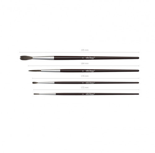 ArtBerry Set de Pinceles para Acuarelas y Téperas, Pelo de Poney, 4 Unidades ArtBerry Set de Pinceles para Acuarelas y Téperas, Pelo de Poney, 4 Unidades