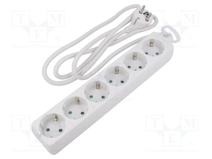 LogiLink LPS238 Regleta de 6 tomas, 1,5 m, Blanco LogiLink LPS238 Regleta de 6 tomas, 1,5 m, Blanco