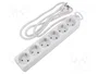 LogiLink LPS238 Regleta de 6 tomas, 1,5 m, Blanco