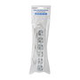 LogiLink Regleta de Enchufes 6 Tomas con Conector de Tierra, Blanco, Interruptor, 1.5m Cable, 250V, 3500W, 16A, IP20, LPS238