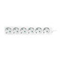 LogiLink Regleta de Enchufes 6 Tomas con Conector de Tierra, Blanco, Interruptor, 1.5m Cable, 250V, 3500W, 16A, IP20, LPS238