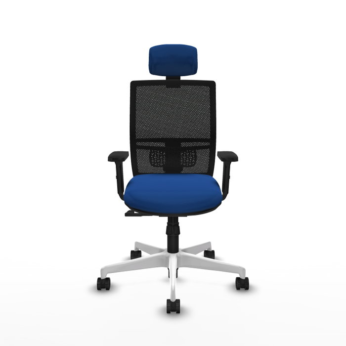 PIQUERAS Y CRESPO Silla de oficina Yunquera con mecanismo Sincro, Azul y Negro