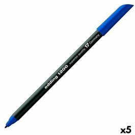 Edding Rotulador 1200 Azul acero punta fina (Set de 5)