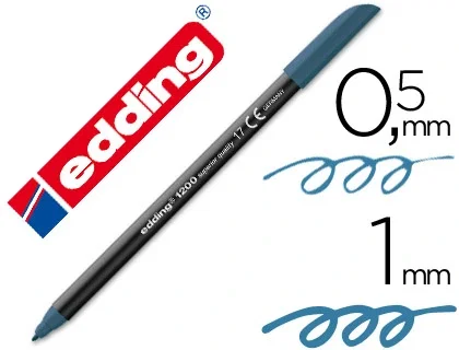 Edding Rotulador 1200 Azul acero punta fina (Set de 5)