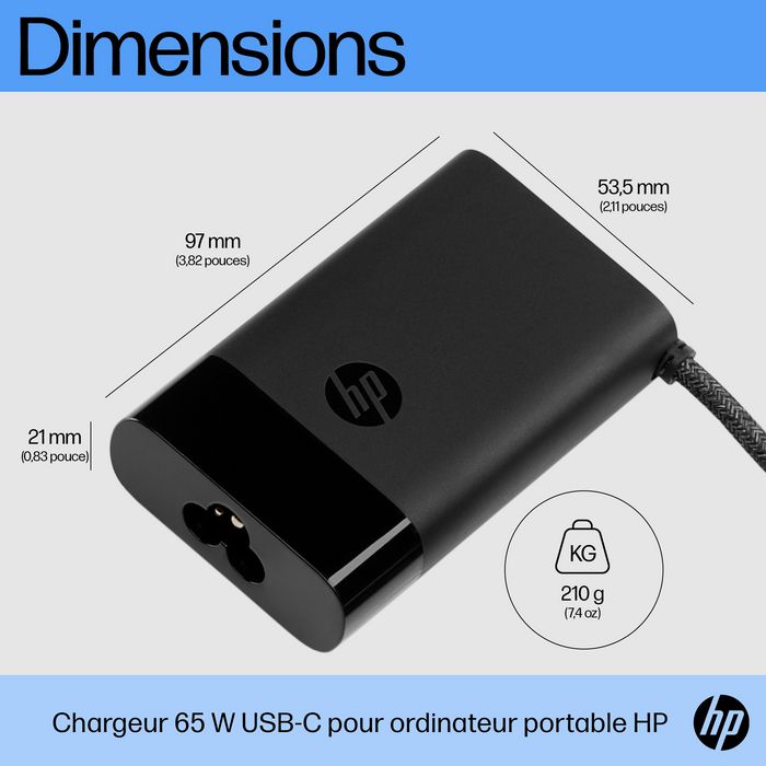 HP Cargador para portátil USB-C 65W