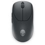 Alienware Pro Wireless Gaming Mouse Dark Side of the Moon - Ratón Óptico 26000 DPI, Ambidiestro, Recargable, Negro
