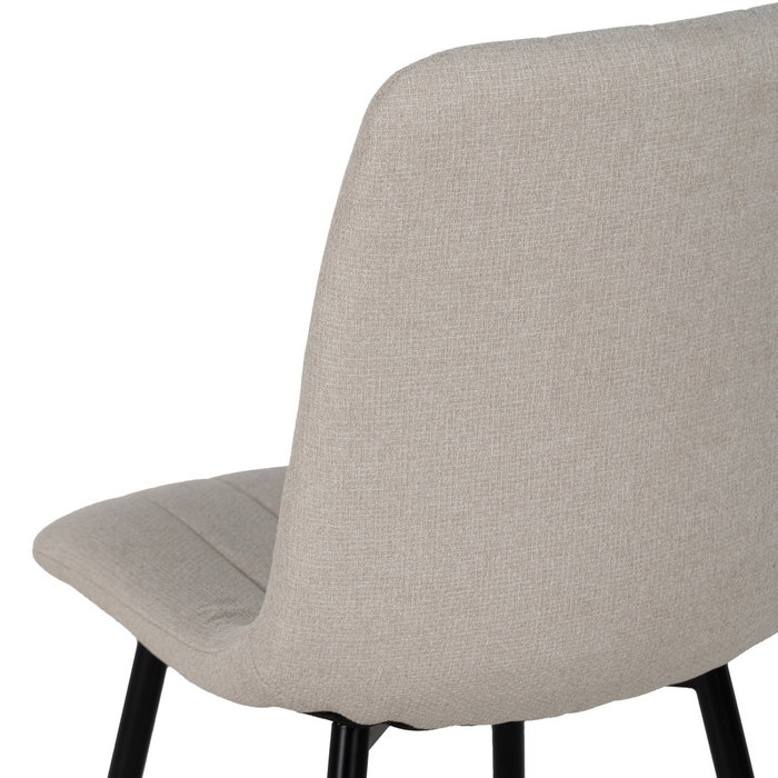 Ixia Silla de Salón Crema Tejido-Metal