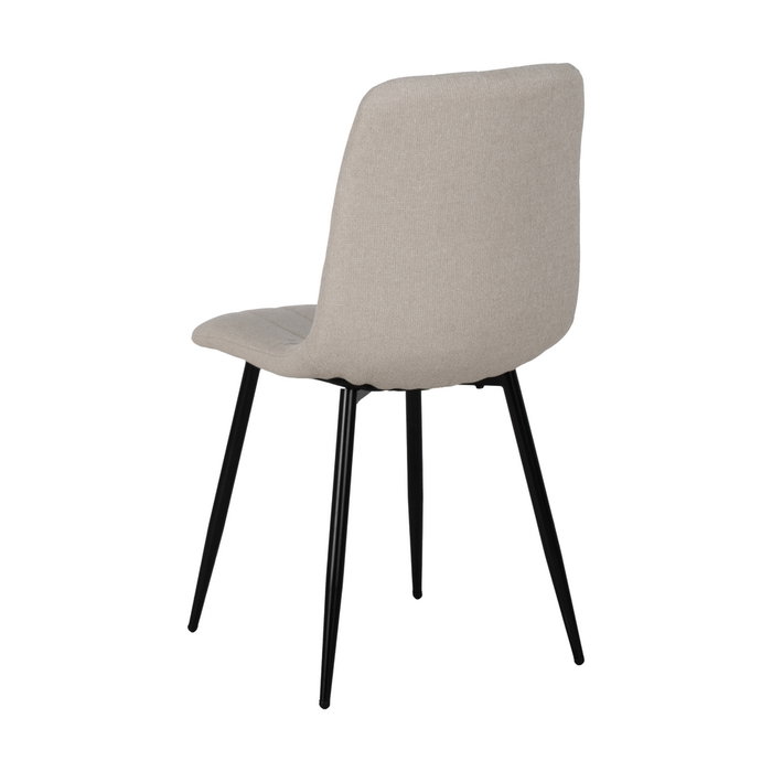 Ixia Silla de Salón Crema Tejido-Metal