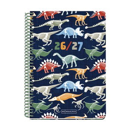 Agenda Escolar (2026-27) Miquelrius Junior Espiral Tapa Extra Plus 4º 150X213 S/V Apais. Dinos