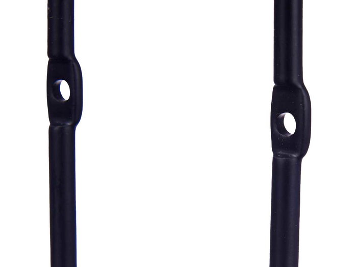 Giftdecor Set 2 Perchas Aro Negro Metal 15.5 cm Alto x 6 cm Ancho x 7 cm Largo (Set de 6)