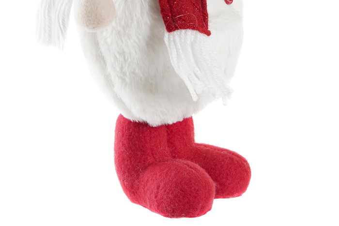 DKD Home Decor Figura de Navidad Tradicional para Niñas Poliester Rojo Blanco 11x28x17 cm (2 Unidades)