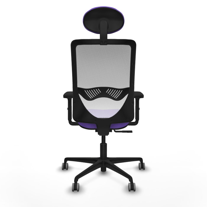 PIQUERAS Y CRESPO Silla de oficina Zulema con Mecanismo Sincro, Tela Lila y Malla Blanca PIQUERAS Y CRESPO Silla de oficina Zulema con Mecanismo Sincro, Tela Lila y Malla Blanca