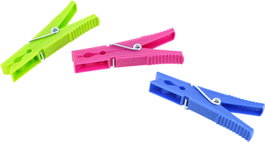 Cora Set de 20 Pinzas de Plástico 8,9 x 1,2 cm