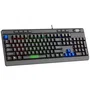 Sparco STEALTH Teclado Gaming de Membrana Full-Size Español RGB Negro - QWERTY, Anti-Ghosting 19 Teclas, Ruleta de Volumen, 111 Teclas, USB