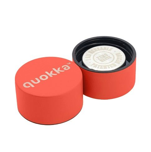 QUOKKA Botella Termo 630 ml de Acero Inoxidable con Colgador Color Naranja - Solid Orange