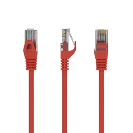 Gembird PP6U-2M Cable de Red Ethernet Rojo, Latiguillo 2m RJ45 Cat6 U/UTP AWG24, Conectores Chapados en Oro, Plug & Play, Certificado RoHS/CE