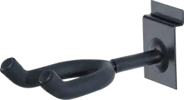 QUIKLOK Soporte Guitarra Pared Slatwall Negro Acero Carga Máxima 12.5 kg
