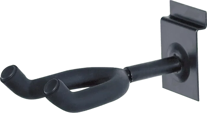 QUIKLOK Soporte Guitarra Pared Slatwall Negro Acero Carga Máxima 12.5 kg