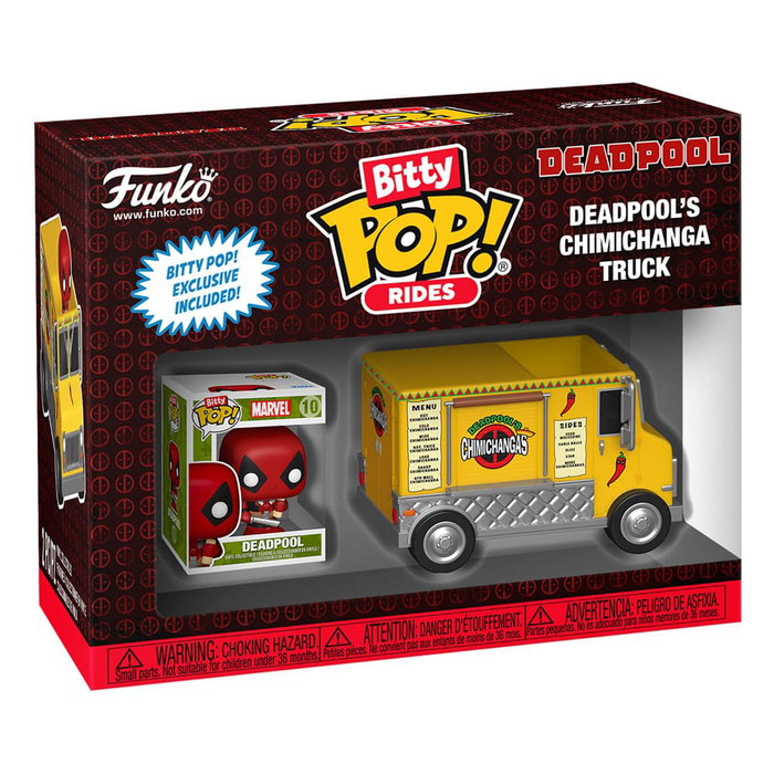 Funko Marvel Bitty POP! Rides Deadpool con Chimichanga Truck Funko Marvel Bitty POP! Rides Deadpool con Chimichanga Truck