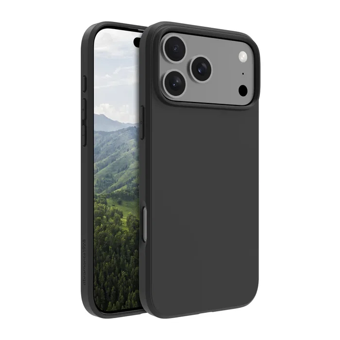 Dbramante1928 Greenland - Funda para Apple iPhone 17 Pro Max - Negro - Resistente a Golpes/Caídas 1.2m, Carga Inalámbrica, 100% Plástico Reciclado