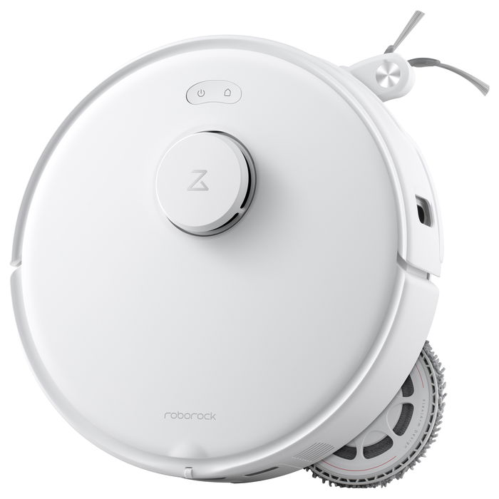 Roborock Qrevo Curv 5A1 Robot Aspirador y Fregador con Estación Base Multifunción Sin Bolsa, Color Negro y Blanco