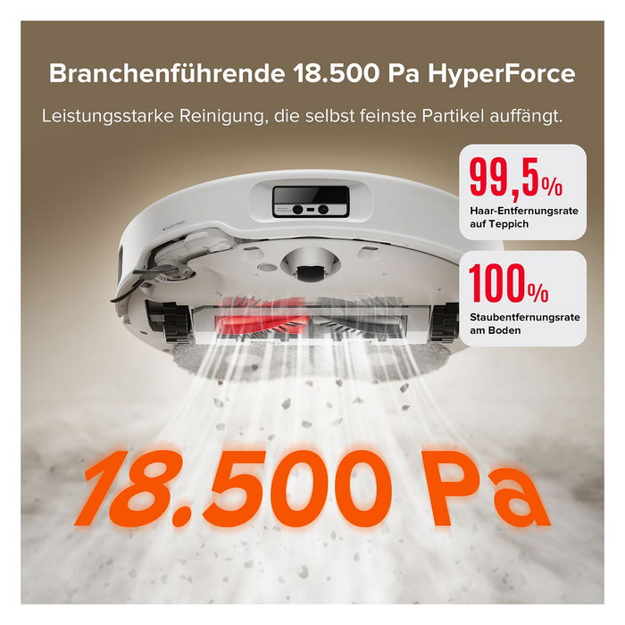 Roborock Qrevo Curv 5A1 Robot Aspirador y Fregador con Estación Base Multifunción Sin Bolsa, Color Negro y Blanco