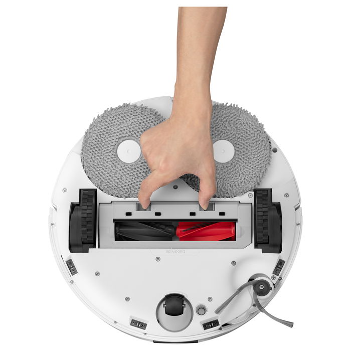 Roborock Qrevo Curv 5A1 Robot Aspirador y Fregador con Estación Base Multifunción Sin Bolsa, Color Negro y Blanco