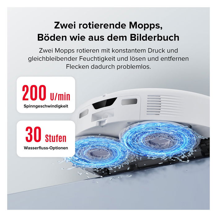 Roborock Qrevo Curv 5A1 Robot Aspirador y Fregador con Estación Base Multifunción Sin Bolsa, Color Negro y Blanco