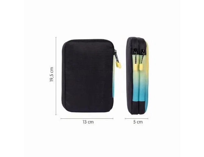 Milan Estuche Escolar 2 Pisos Colección Sunset Negro Milan Estuche Escolar 2 Pisos Colección Sunset Negro