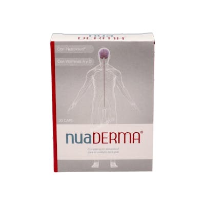 NUA Nuaderma 30 Cápsulas - Complemento alimenticio nutricosmético con Vitamina C y Zinc para el mantenimiento de la piel