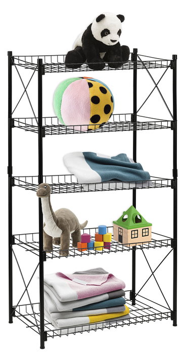 Confortime Estantería Metálica de 5 Niveles 52 cm (ancho) x 34 cm (largo) x 110 cm (alto) (2 Unidades)