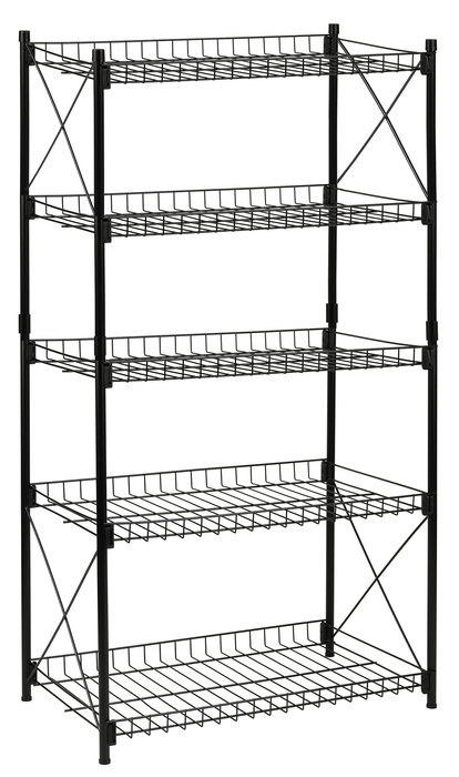 Confortime Estantería Metálica de 5 Niveles 52 cm (ancho) x 34 cm (largo) x 110 cm (alto) (2 Unidades)