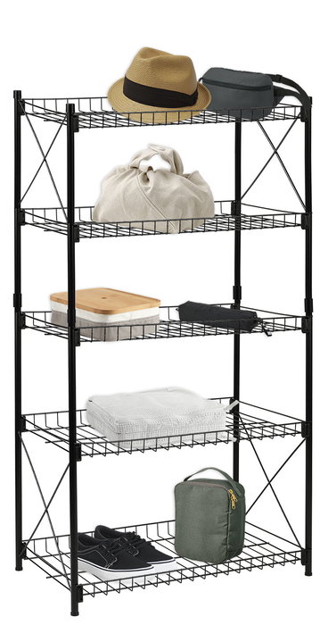 Confortime Estantería Metálica de 5 Niveles 52 cm (ancho) x 34 cm (largo) x 110 cm (alto) (2 Unidades)