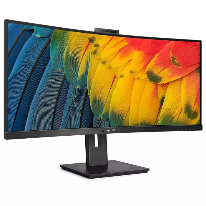 Philips 34B1U5600CH/00 Monitor Curvo de 86.4 cm (34") WQHD 3440x1440 100Hz VA USB-C con Webcam 5MP, KVM, Altavoces y Sensores