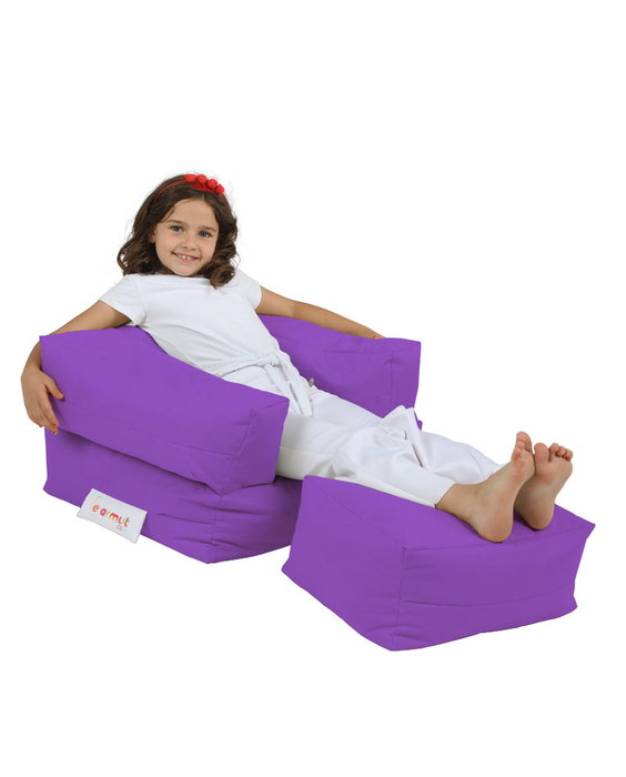 Atelier Del Sofa Puf Individual Infantil Morado para Jardín Exterior Impermeable Comodidad Durabilidad Atelier Del Sofa Puf Individual Infantil Morado para Jardín Exterior Impermeable Comodidad Durabilidad