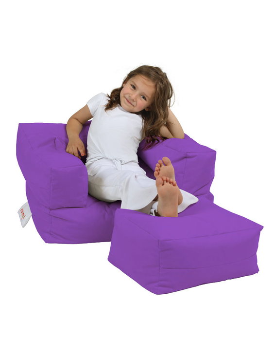 Atelier Del Sofa Puf Individual Infantil Morado para Jardín Exterior Impermeable Comodidad Durabilidad Atelier Del Sofa Puf Individual Infantil Morado para Jardín Exterior Impermeable Comodidad Durabilidad