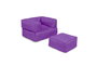 Atelier Del Sofa Puf Individual Infantil Morado para Jardín Exterior Impermeable Comodidad Durabilidad
