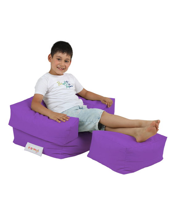 Atelier Del Sofa Puf Individual Infantil Morado para Jardín Exterior Impermeable Comodidad Durabilidad Atelier Del Sofa Puf Individual Infantil Morado para Jardín Exterior Impermeable Comodidad Durabilidad