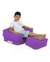 Atelier Del Sofa Puf Individual Infantil Morado para Jardín Exterior Impermeable Comodidad Durabilidad