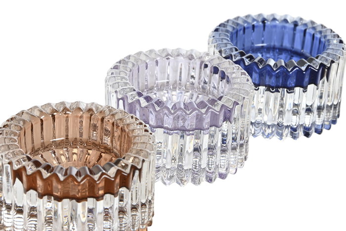 DKD Home Decor Portavela de Cristal Surtido 8x8x4,5 cm