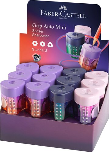 Afilalapiz Faber-Castell Grip Mini Flow Edition Con Deposito Surtidos (3 Col.) (Set de 24) Afilalapiz Faber-Castell Grip Mini Flow Edition Con Deposito Surtidos (3 Col.) (Set de 24)
