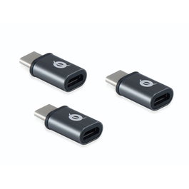 Conceptronic Pack de 3 Adaptadores USB-C Macho a Micro USB Hembra OTG