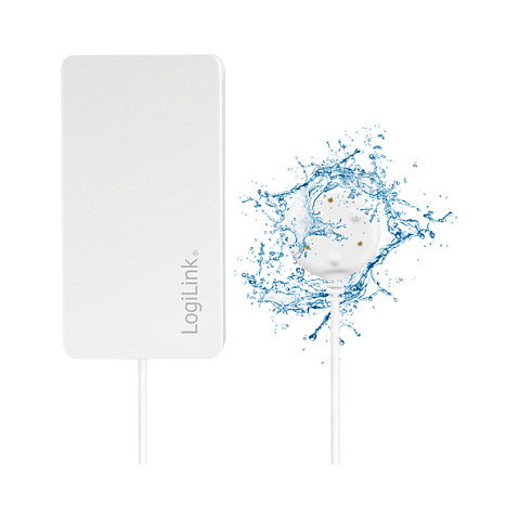 LogiLink SH0114 Sensor de detección de fugas de agua WiFi Smart Water Sensor compatible con Tuya