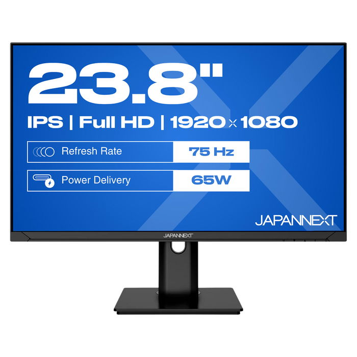 JAPANNEXT JN-IPS238FHDR-C65W-HSP Monitor LED IPS 23.8" Full HD (1920x1080) HDR10 75Hz AMD FreeSync 300 cd/m2, Negro JAPANNEXT JN-IPS238FHDR-C65W-HSP Monitor LED IPS 23.8" Full HD (1920x1080) HDR10 75Hz AMD FreeSync 300 cd/m2, Negro