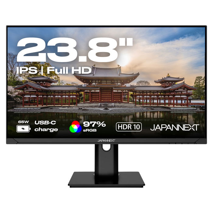 JAPANNEXT JN-IPS238FHDR-C65W-HSP Monitor LED IPS 23.8" Full HD (1920x1080) HDR10 75Hz AMD FreeSync 300 cd/m2, Negro JAPANNEXT JN-IPS238FHDR-C65W-HSP Monitor LED IPS 23.8" Full HD (1920x1080) HDR10 75Hz AMD FreeSync 300 cd/m2, Negro